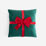 Polštář s mašlí zelený GIFT 45x45 cm