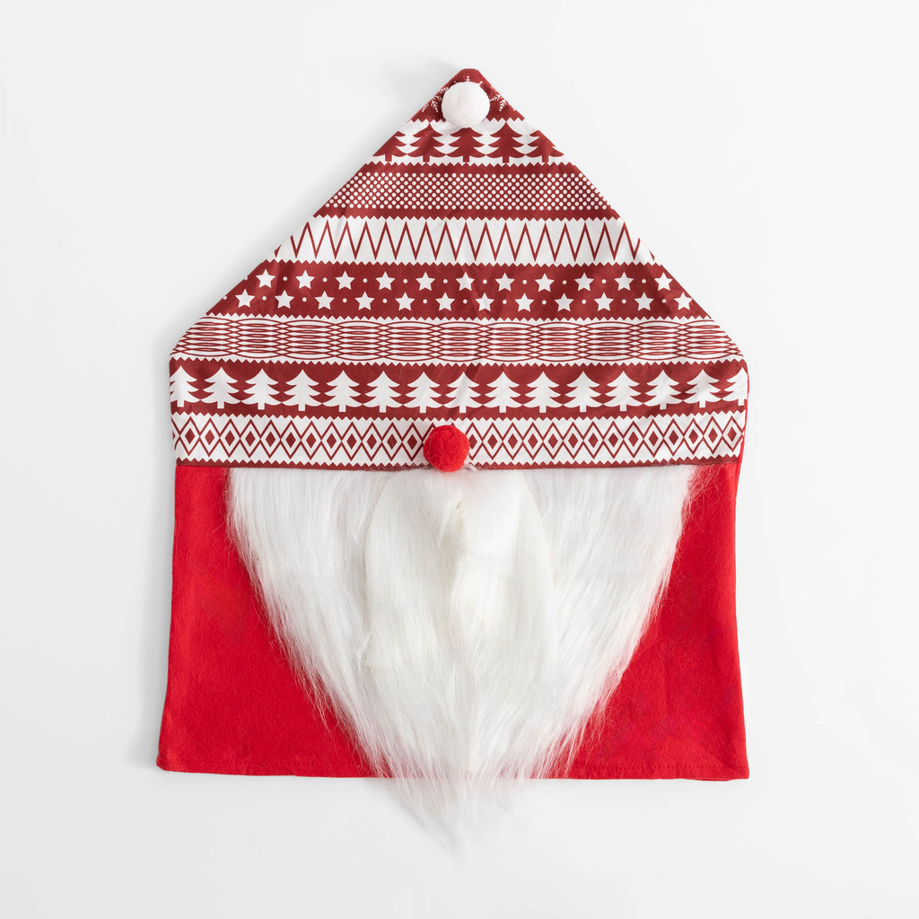 Vánoční potah na židli červený SANTA 50x58 cm