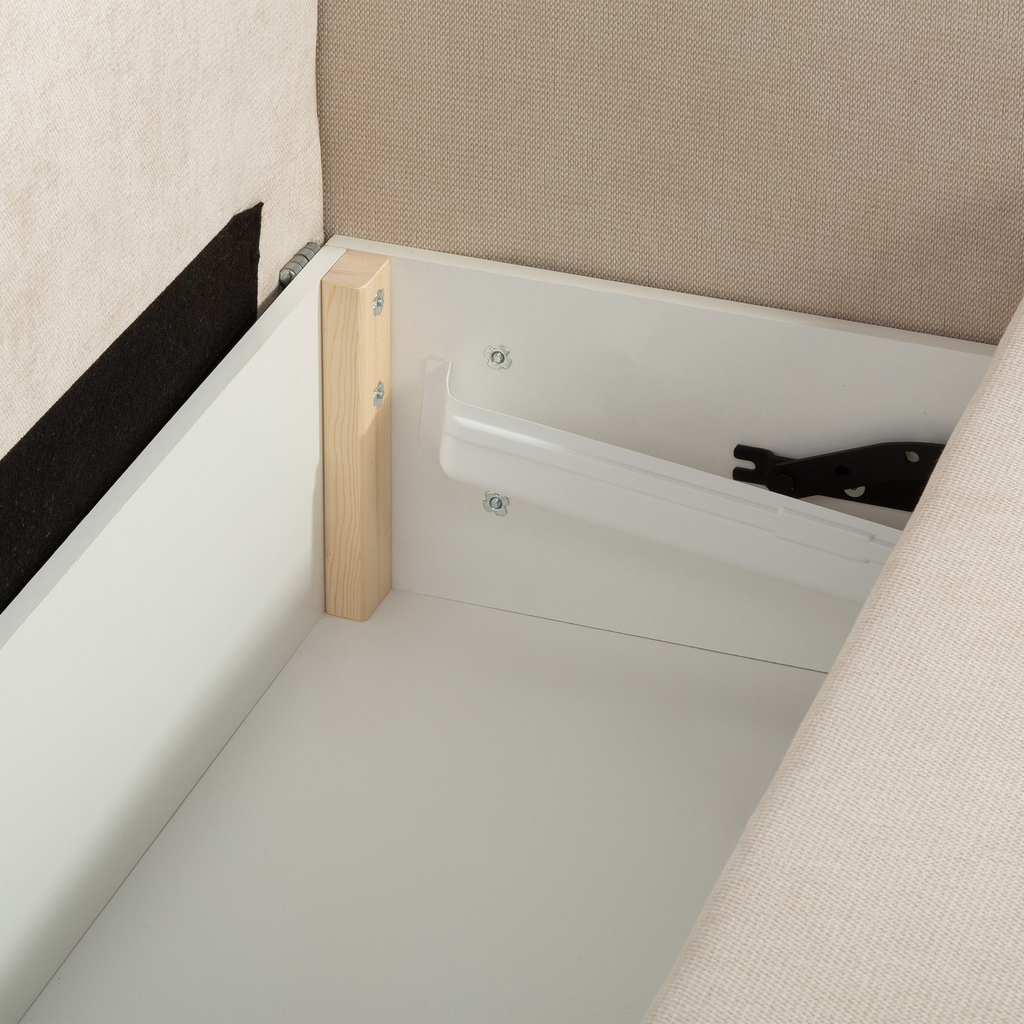 Rozkládací pohovka s prošíváním béžová LILA