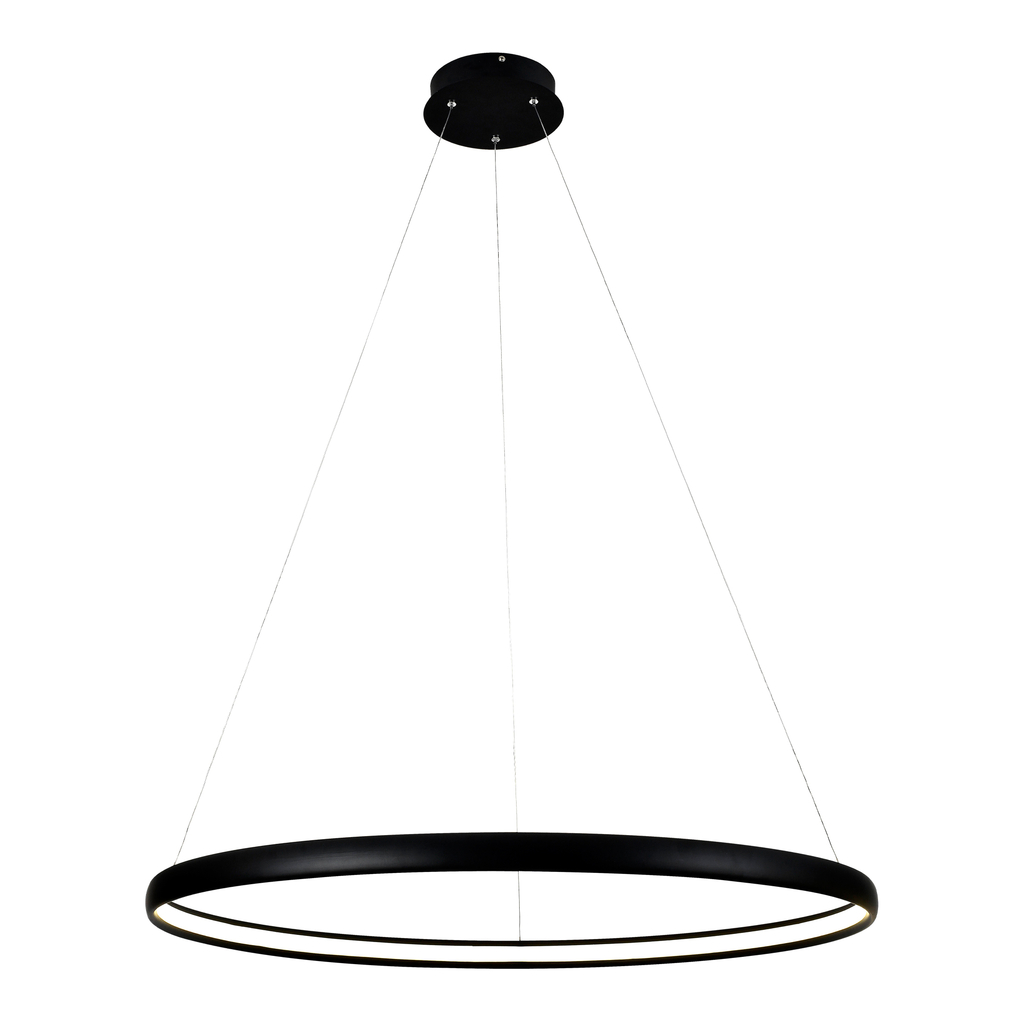 Černé závěsné LED svítidlo CARLO 80 cm