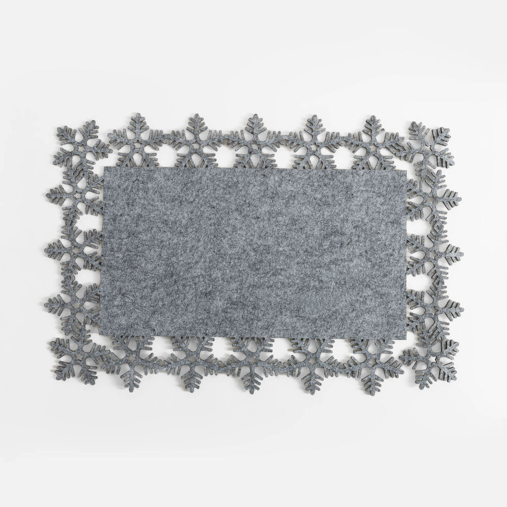 Filcová vánoční podložka šedá 30x45 cm