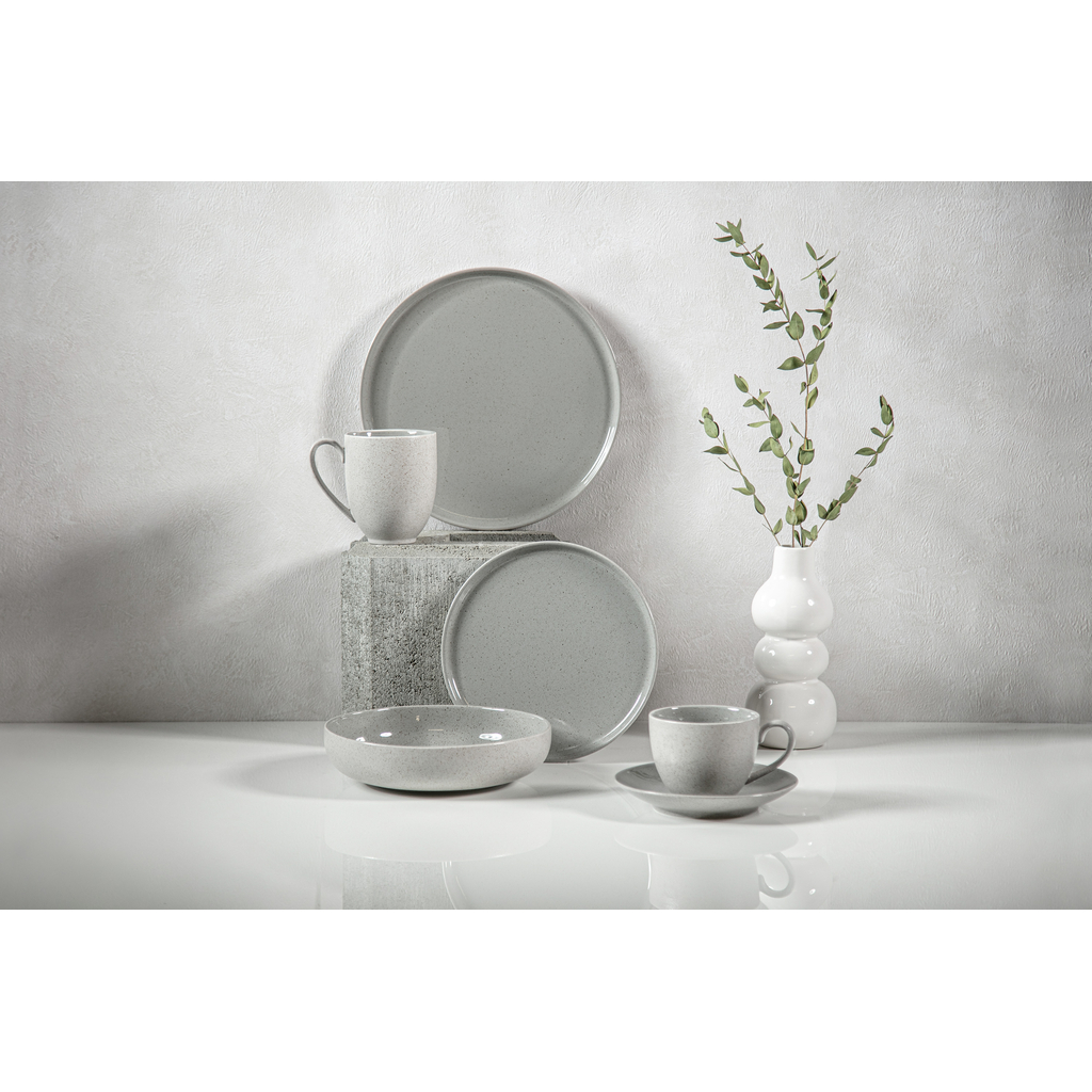 Hluboký talíř GRANITE SILVER GREY porcelán Bogucice 22 cm