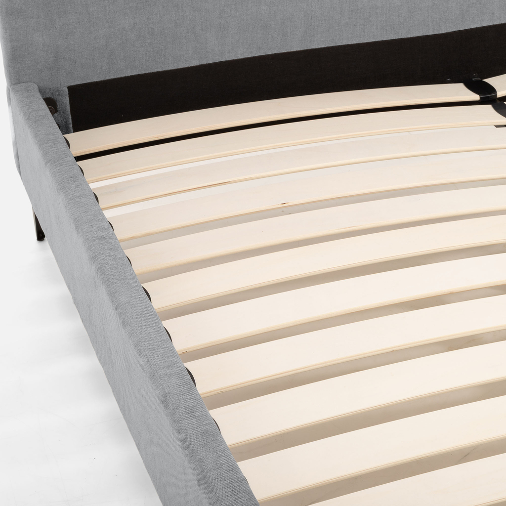 Šedá postel KELLY 160x200cm