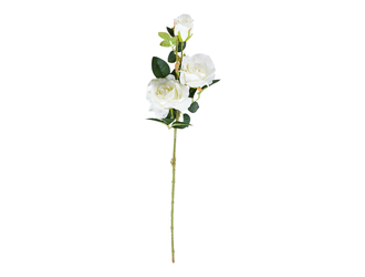 Umělá bílá růže 85 cm