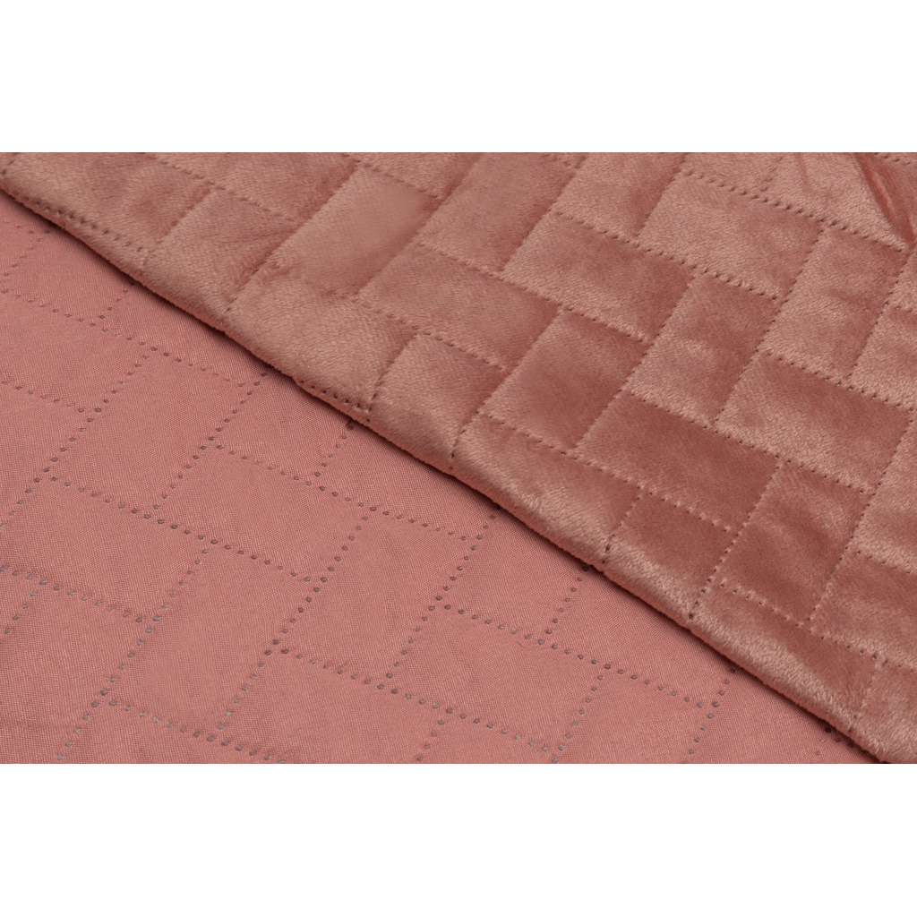 Růžový sametový přehoz VELVET 200 x 220 cm