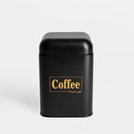 Plechová dóza do kuchyně černá COFFEE 19 cm