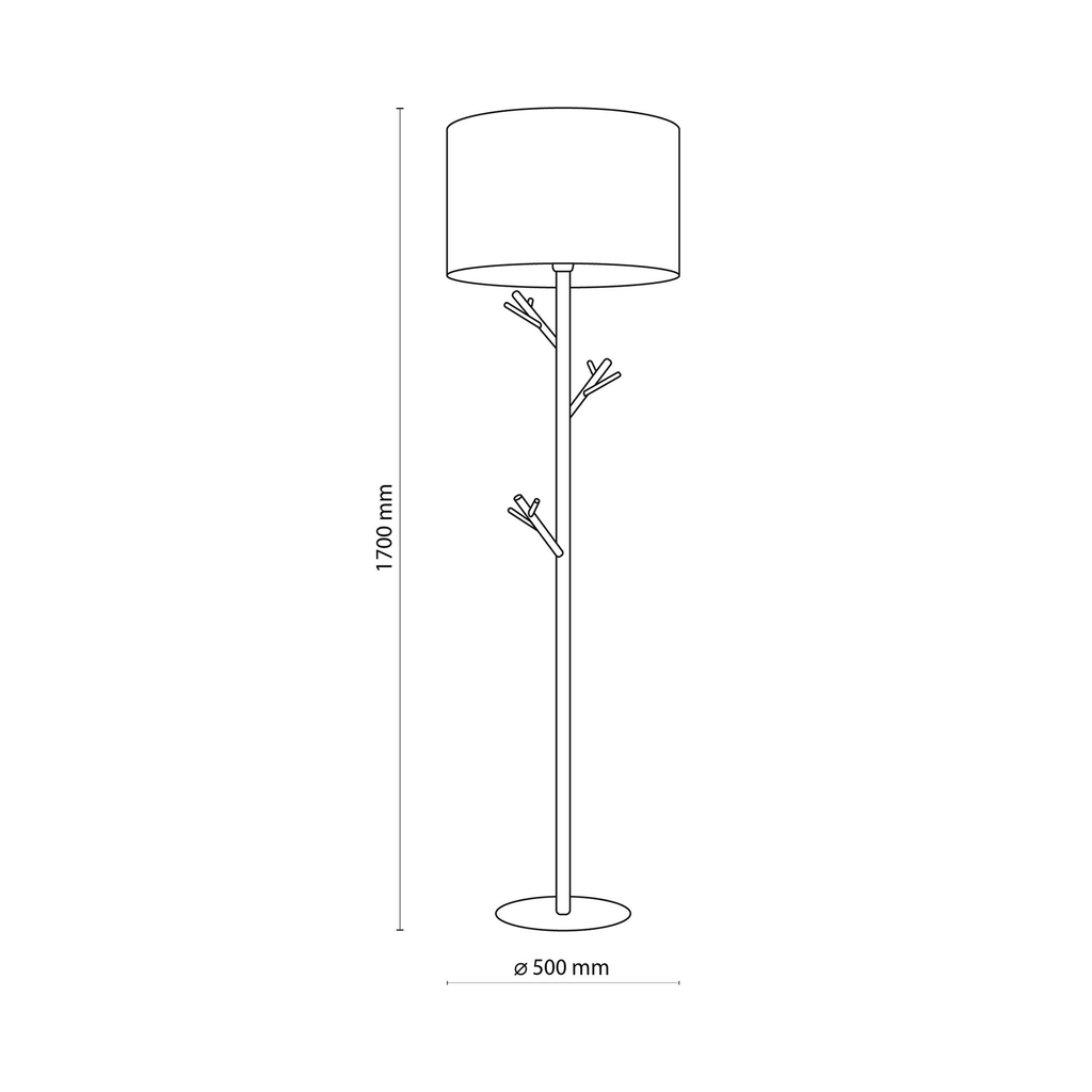 Stojací lampa se stínidlem ALBERO LINEN