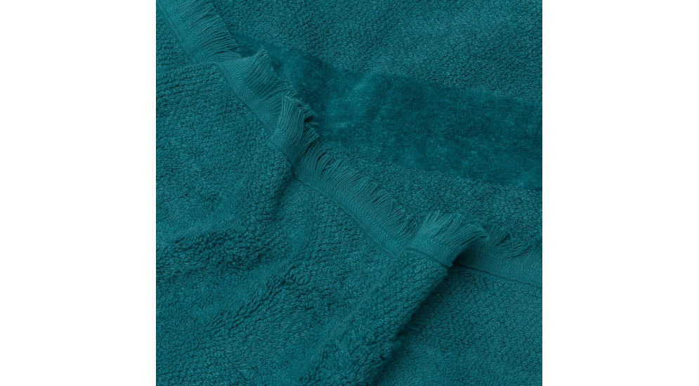 Tyrkysový bavlněný ručník LANETTE 90x160 cm
