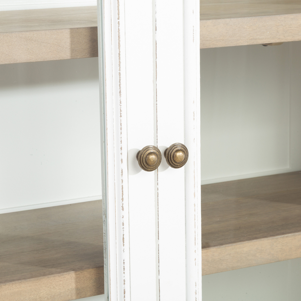 Rustikální vitrína starý ořech ALVERA 110 cm