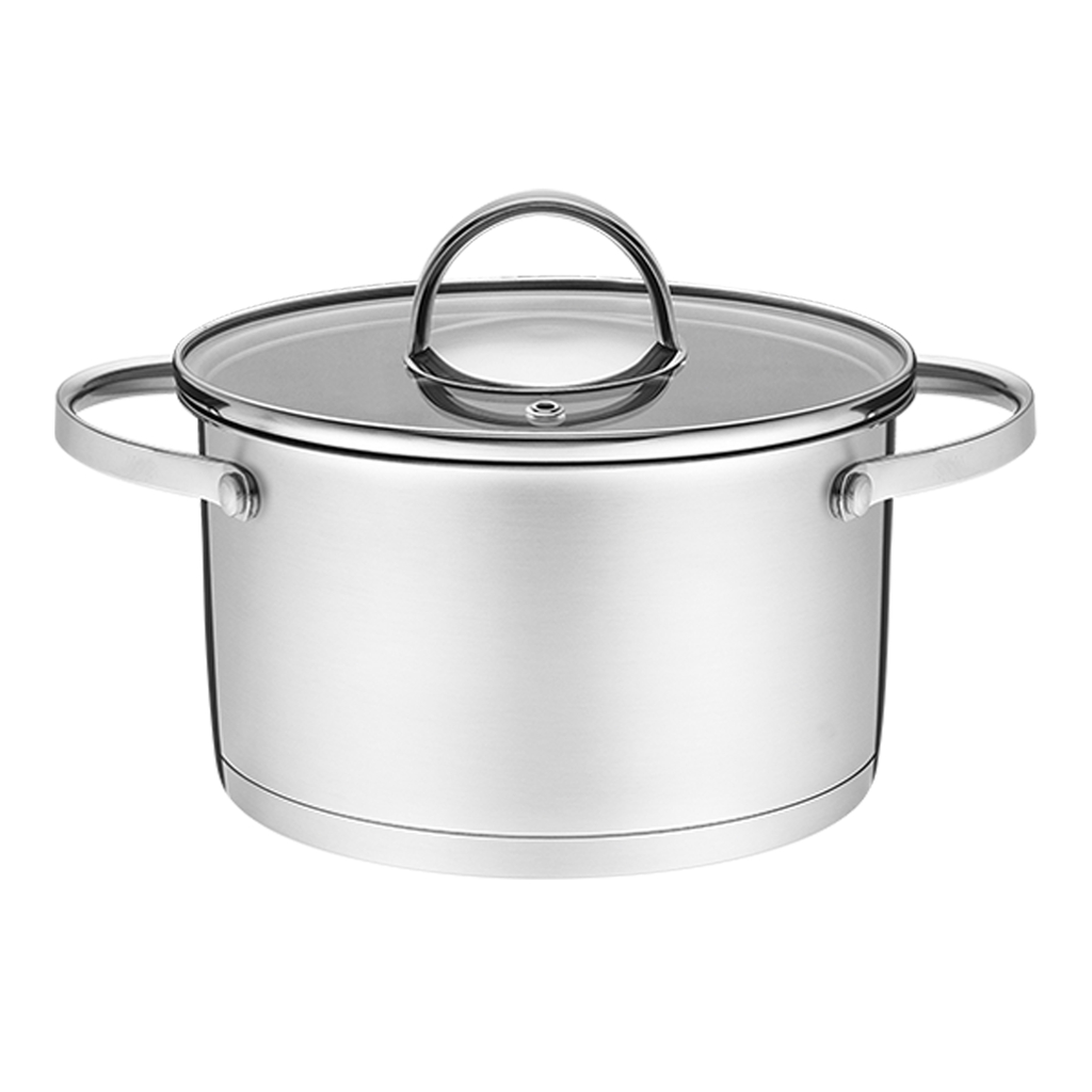 Sada 4 hrnců s poklicemi chrom MILANO