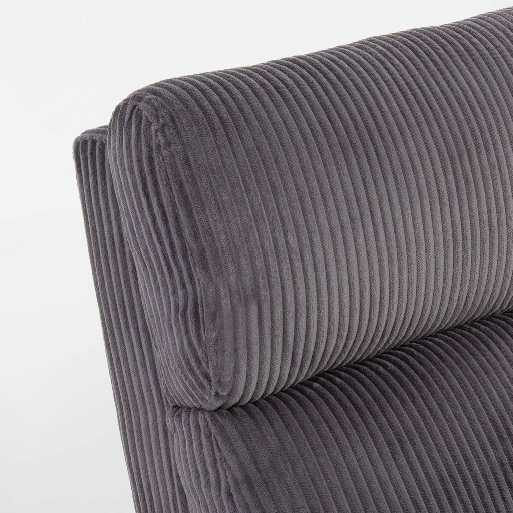 Křeslo s funkcí relax tmavě šedé BUMIO