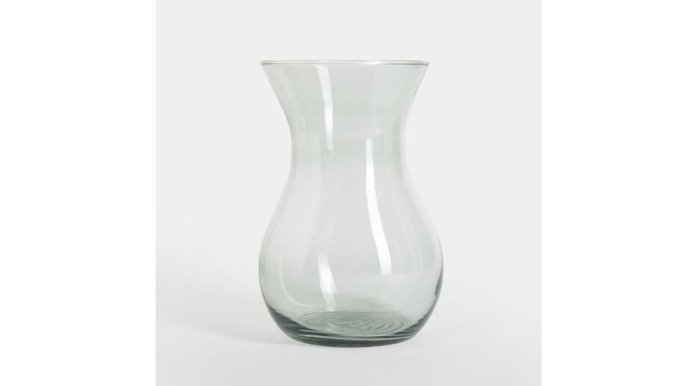 Průhledná šedá váza ASTA 18 cm
