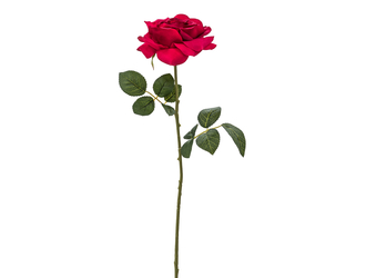 Umělá květina RŮŽE bordó 53 cm
