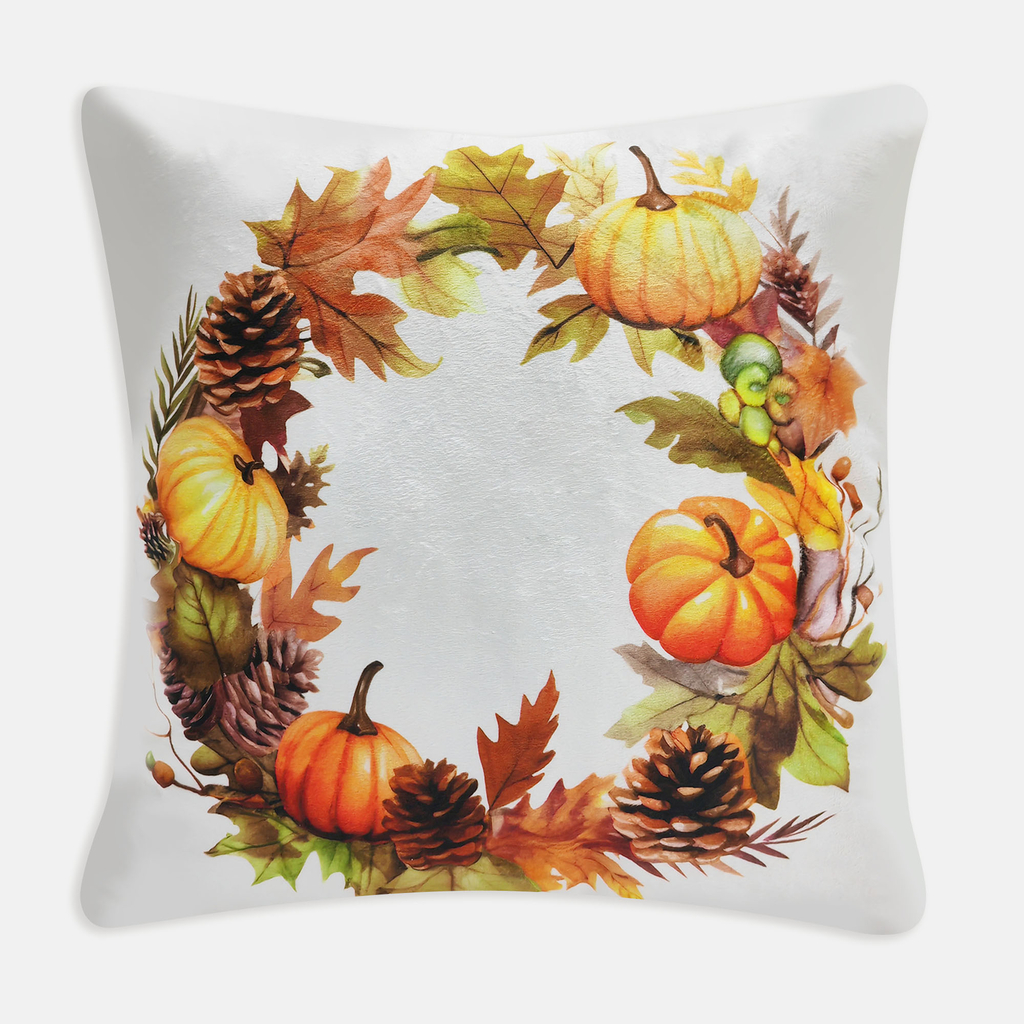 Povlak na polštář PUMPKIN podzimní věnec 45x45 cm