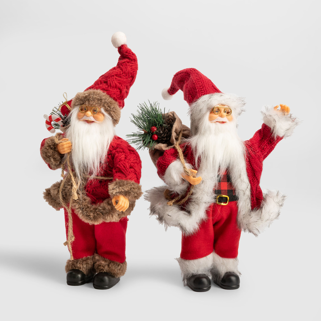 Figurka vánoční Mikuláš, červeno-bílá, 40 cm