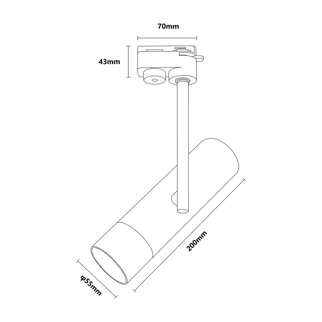 Bílý kolejničkový reflektor LISA TRACK