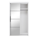 Skříň s posuvnými dveřmi se zrcadlem bílá INOVA 120 cm