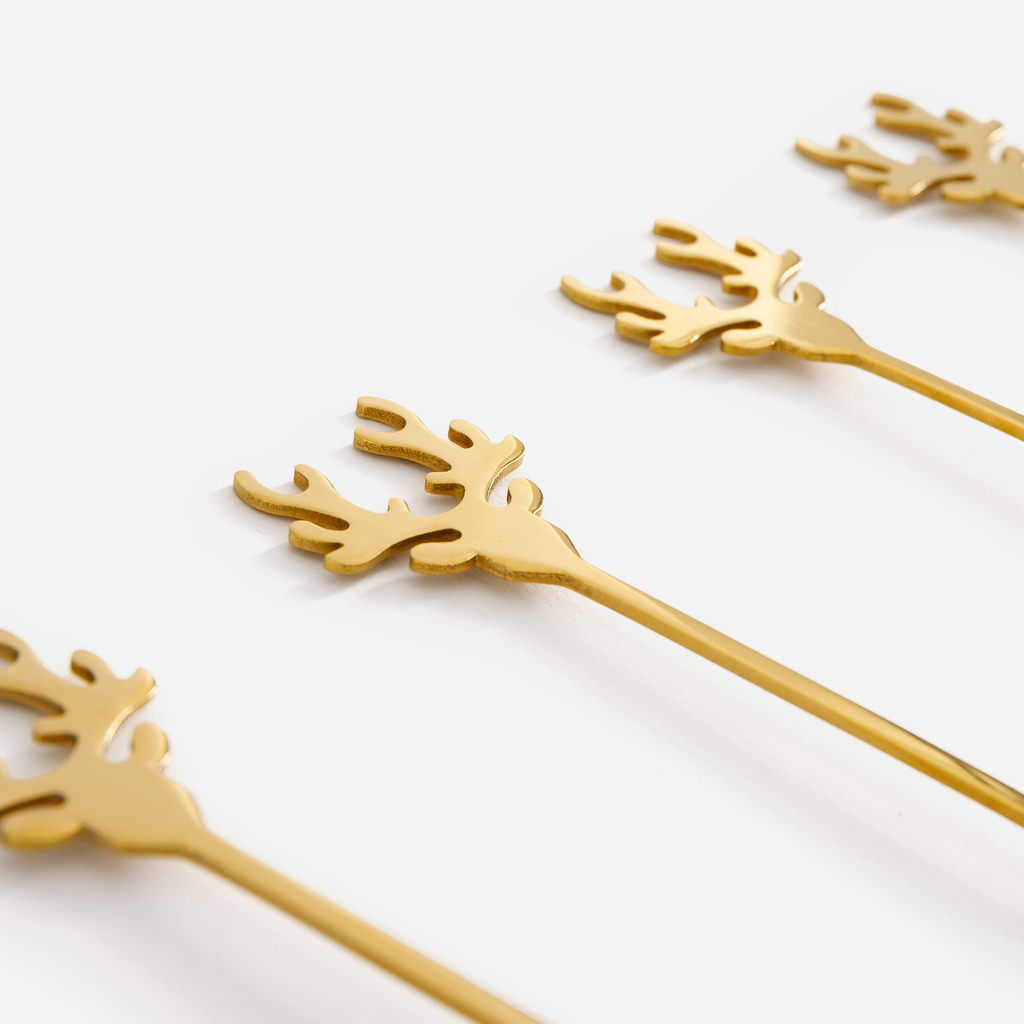 Sada vidliček s ozdobným koncem RUDOLF 4 ks