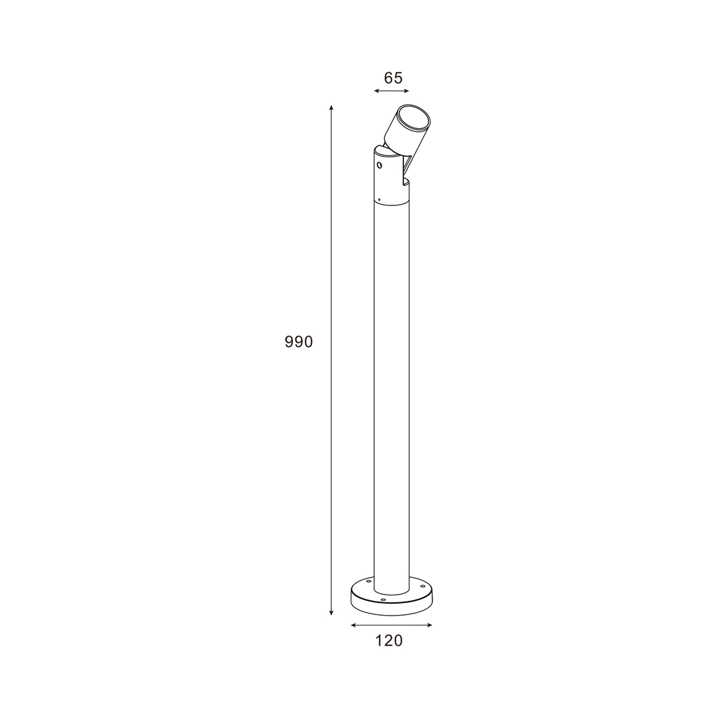 Černá venkovní vysoká stojací lampa 99 cm IP65 NOCTURNE