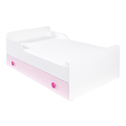Růžová postel s matrací TOP BABY 80X160