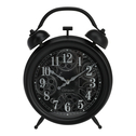 Černé hodiny s dvojitým mechanismem 29,6x38,7 cm