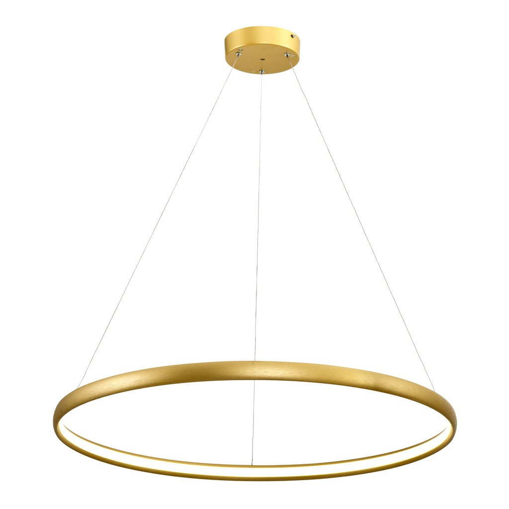 Kulaté závěsné svítidlo LED zlaté CARLO 80 cm