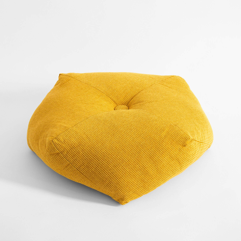 Žlutý sedací polštář PUFFY PUF 48x18 cm