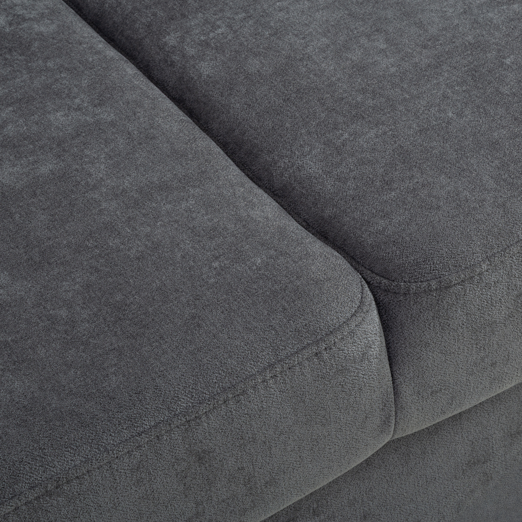 Šedá rozkládací rohová sedací souprava HAMAR 5P levá