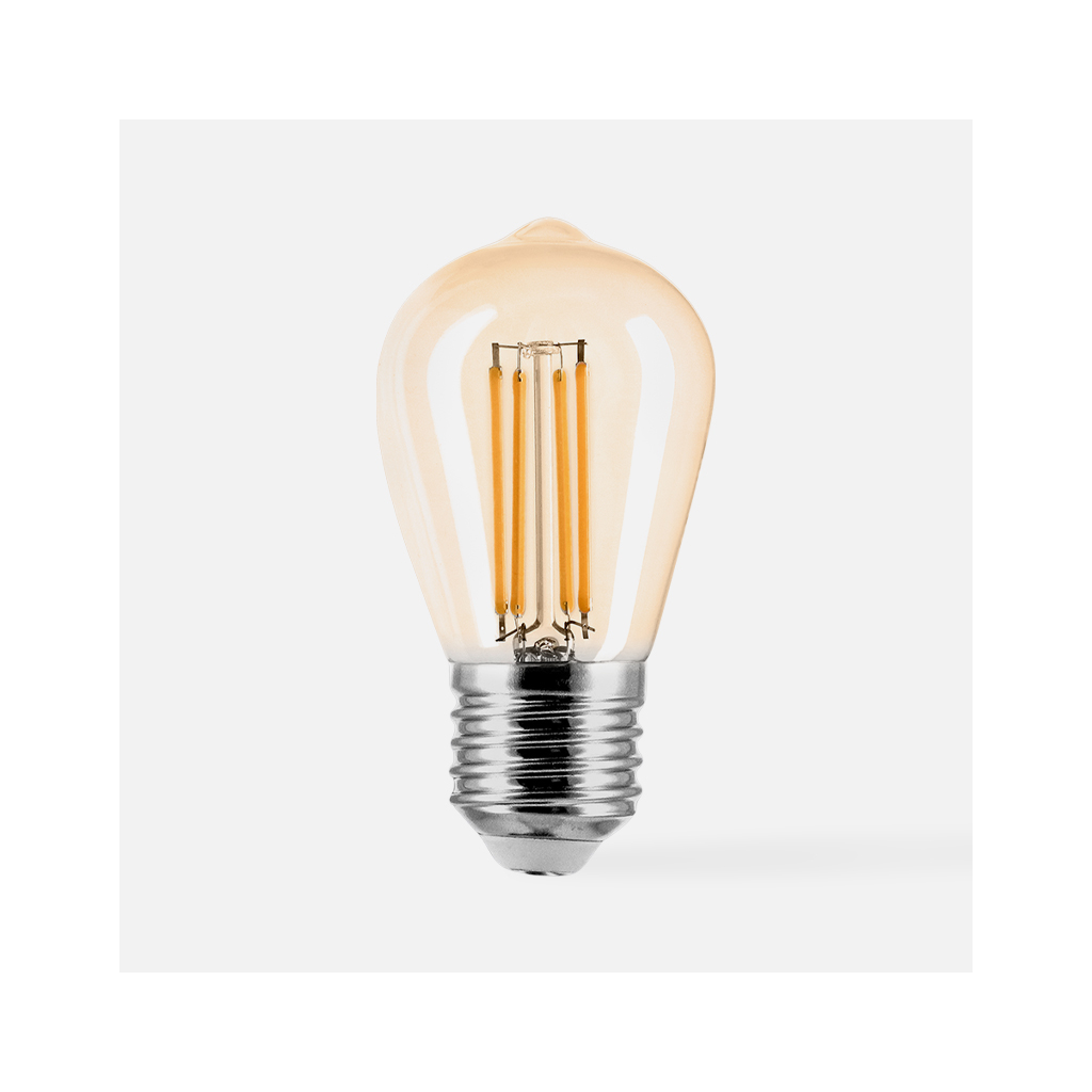 LED žárovka teplá barva ORO-AMBER-E27-ST45-4W-WW