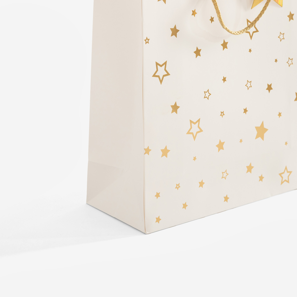Dárková taška s hvězdičkami 32 cm MIX