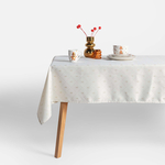 Ubrus glamour se vzorem vánočního stromečku ecru LUMINE 140x240 cm