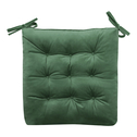 Sedák na židli tmavě zelená VELVIO 40x40 cm