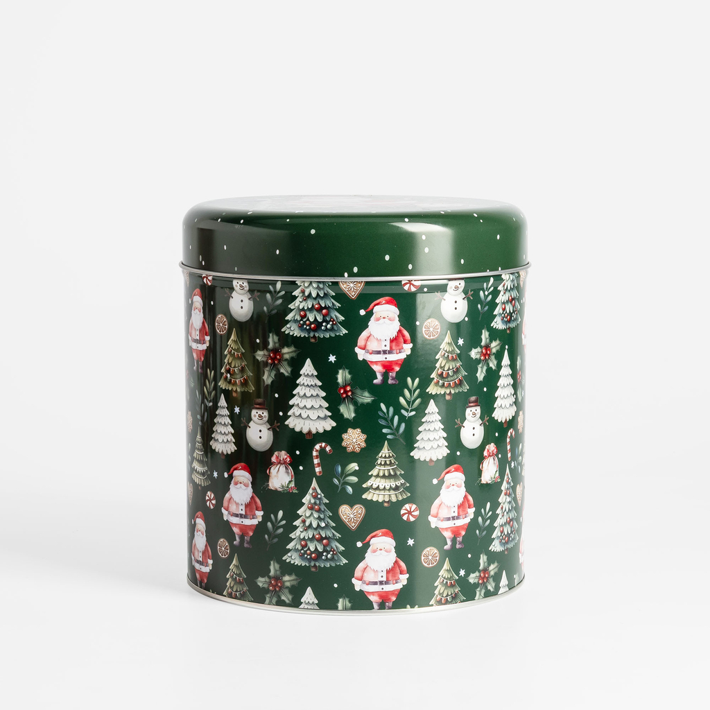 Sada 2 plechových dóz s motivem vánočního stromečku MIX 20 cm