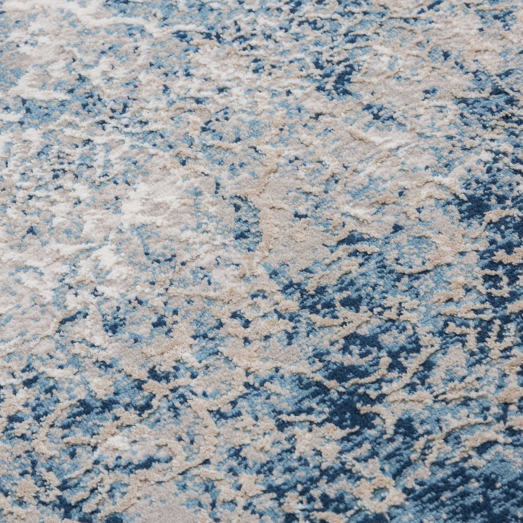 Orientální modrý vzorovaný koberec MONAKO 80 x 150 cm