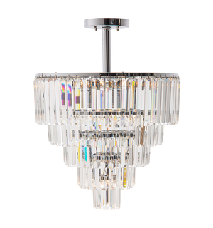 Chromované stropní svítidlo v glamour stylu AMEDEO 50 cm