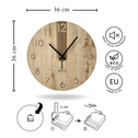 Rustikální kuchyňské 3D hodiny JOSEPH 36 cm