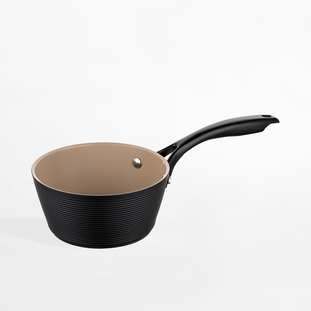 Hliníkový kastrol s poklicí CARINA BLACK 1 l