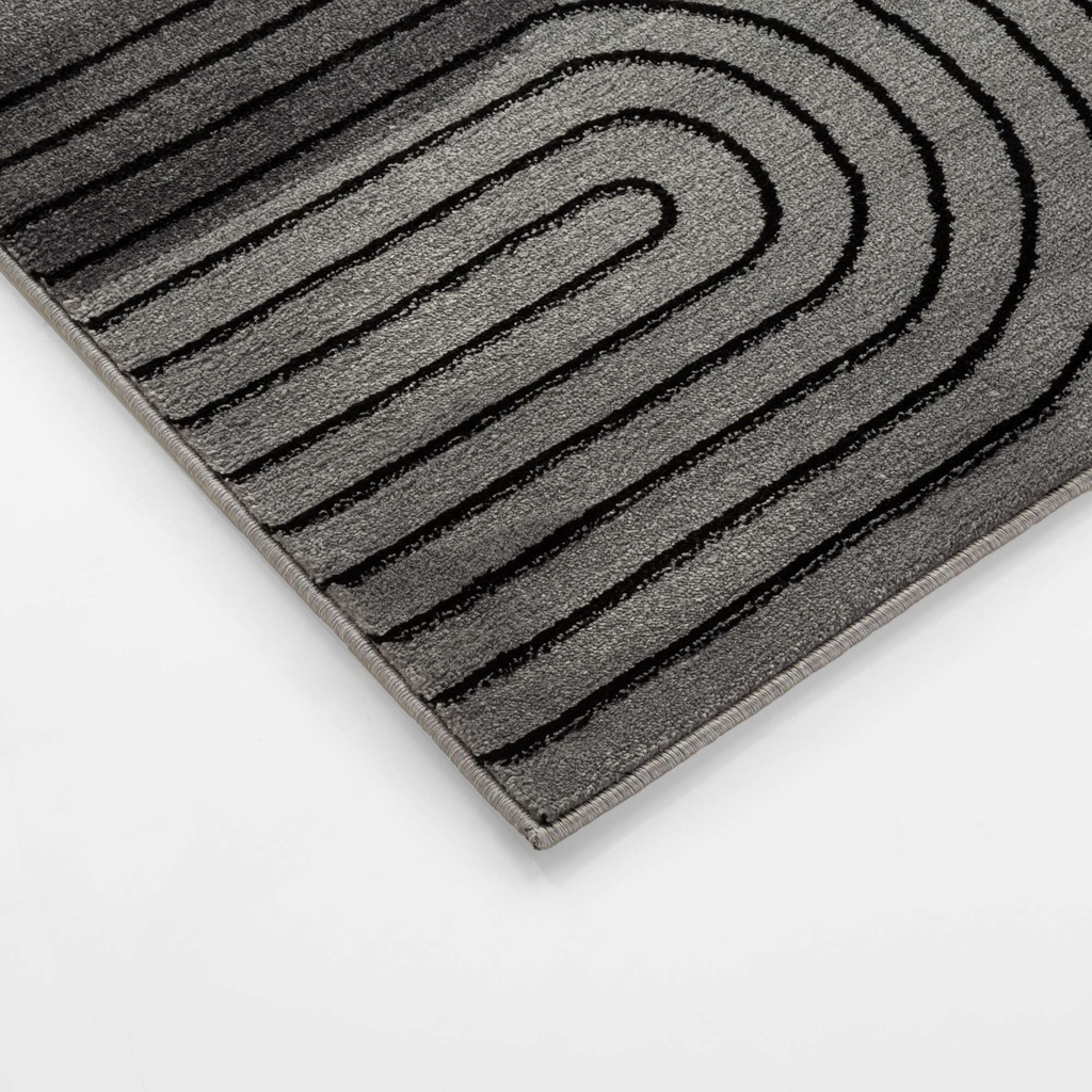 Koberec art déco šedý MILLEY 160x230 cm