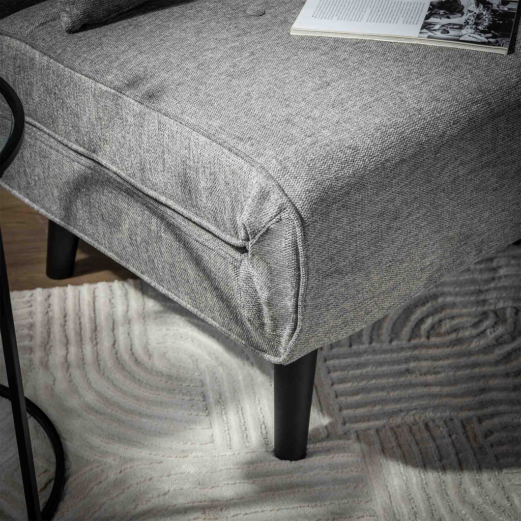 Rozkládací čalouněné křeslo šedé LAVILLA