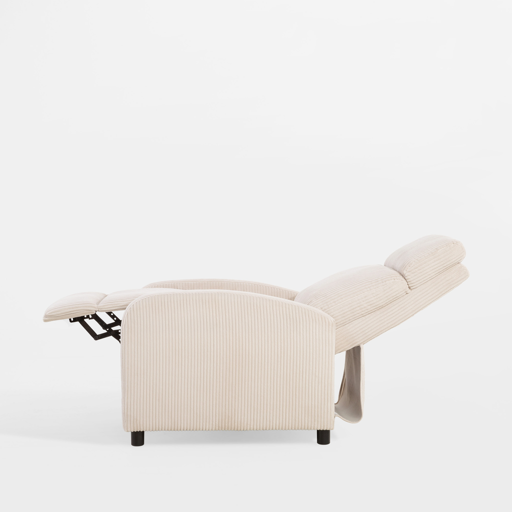 Křeslo s funkcí relax béžové BUMIO