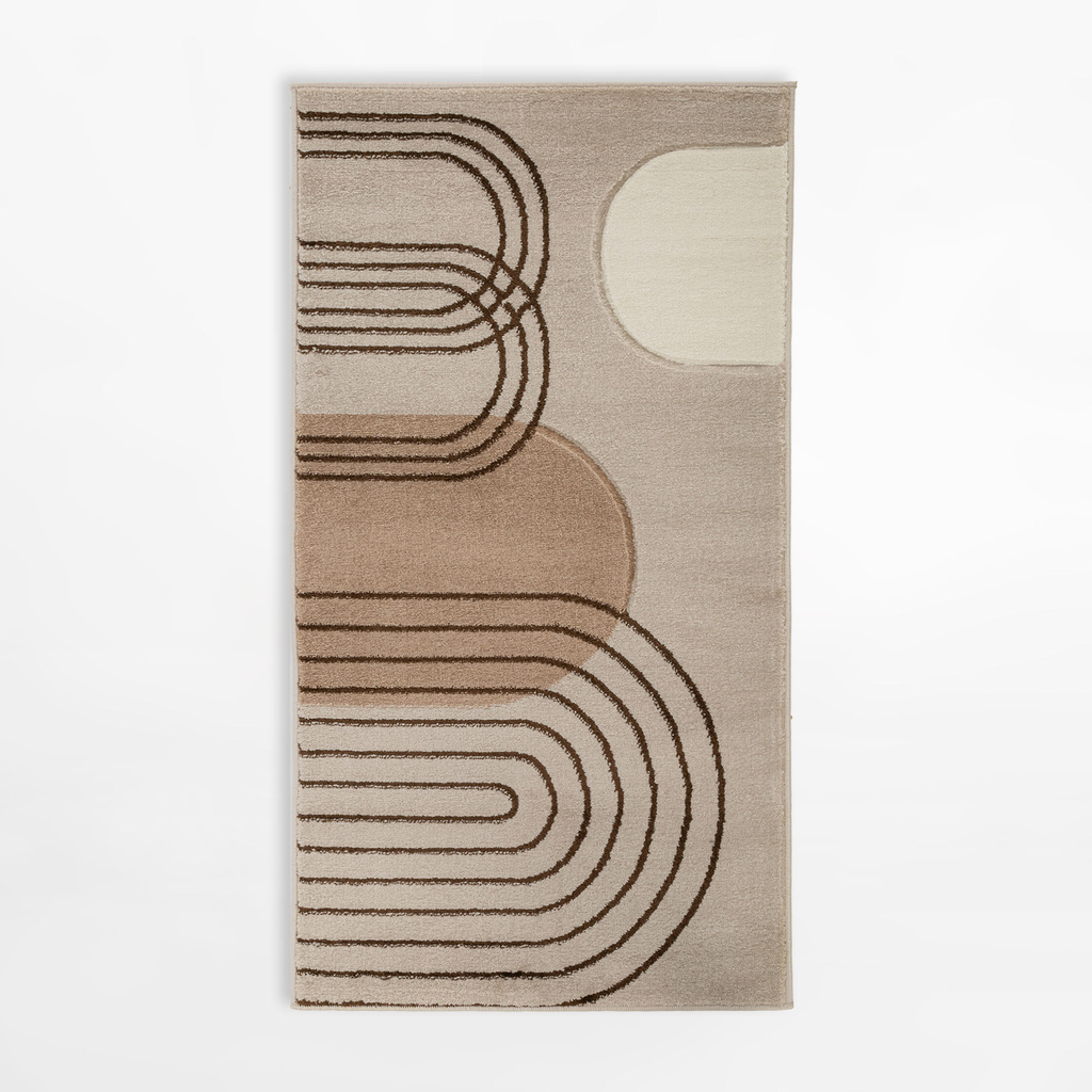 Koberec art déco béžový MILLEY 80x150 cm