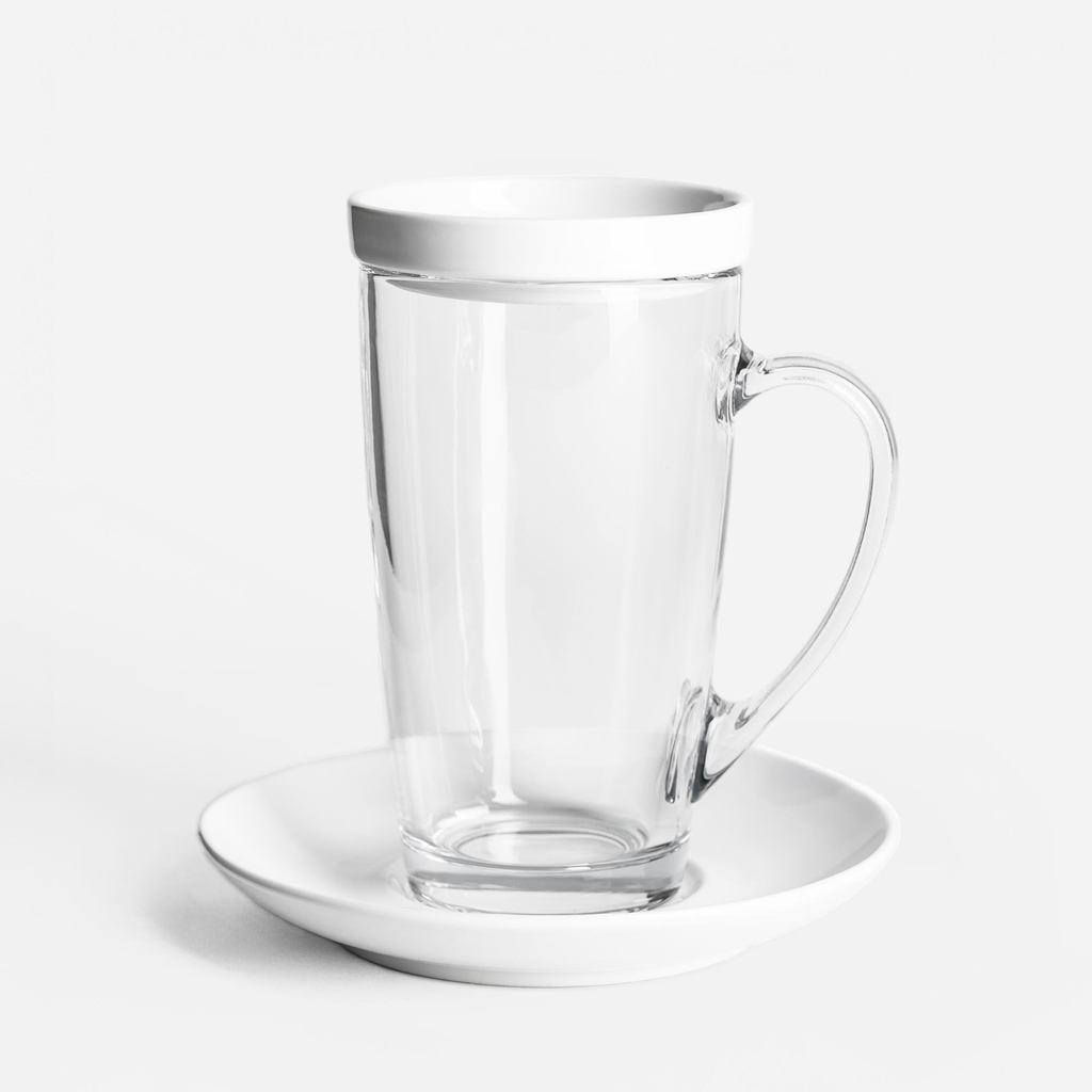 Hrnek s podšálkem a víčkem ALEX 400 ml