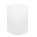 Bílá svíčka RUSTIC 6,5 x 8 cm