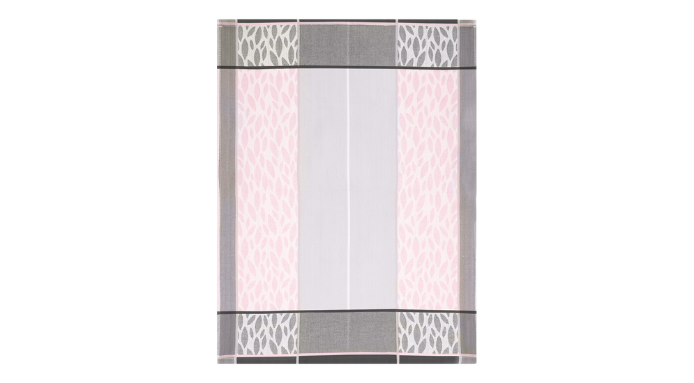 Kuchyňská utěrka růžová LISTY 50 x 70 cm
