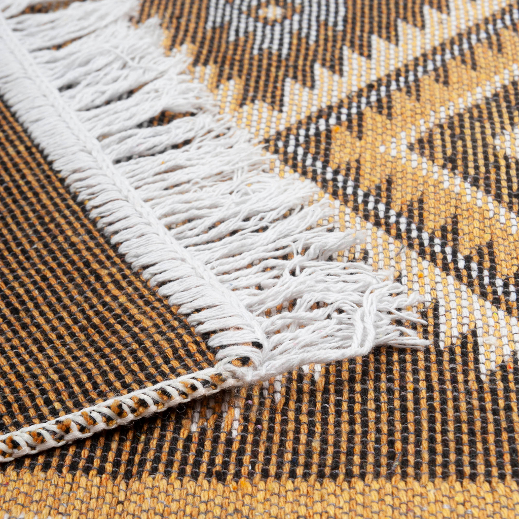 Medový oboustranný koberec s třásněmi ALBORG 60 x 120 cm