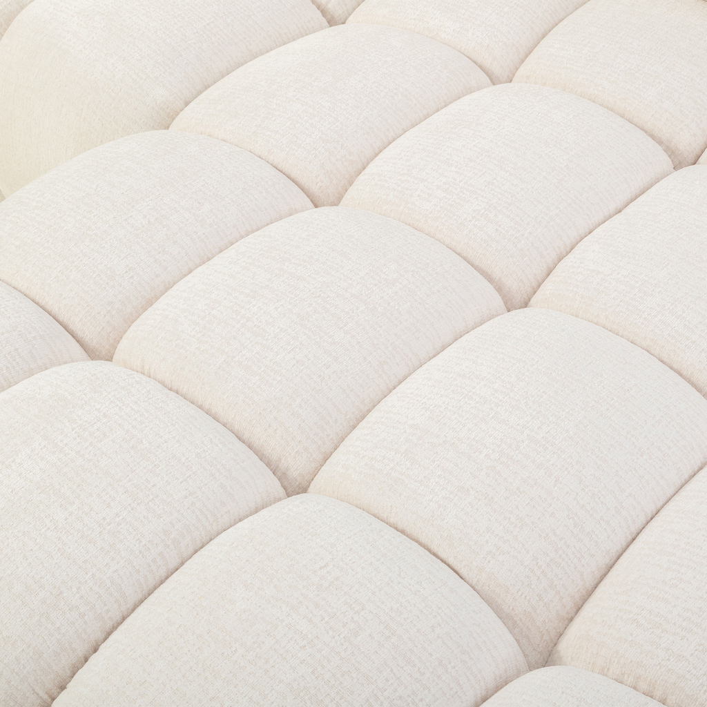 Rozkládací rohová sedačka krémová BELLINI M pravá