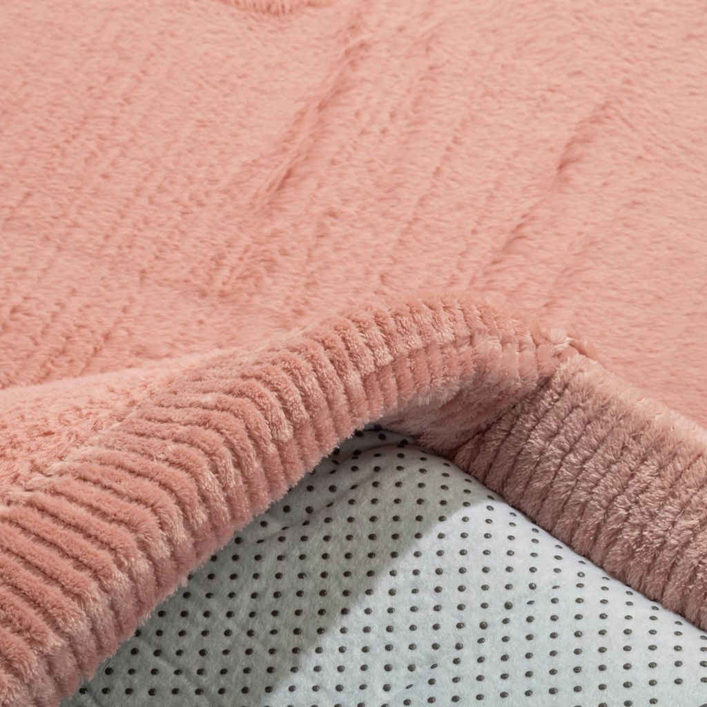 Růžový koberec do předsíně PUFFY SOFT 80x150 cm