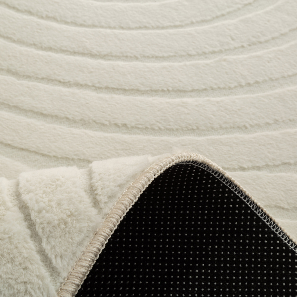 Koberec geometrický MALAGA 3D krémový, 120x160 cm