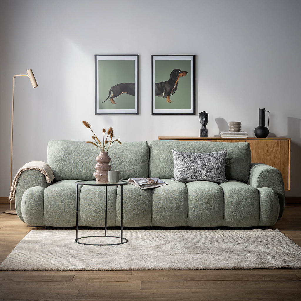 Kulatý stolek se skleněnou deskou