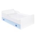 Modrá postel s matrací TOP BABY 80X160